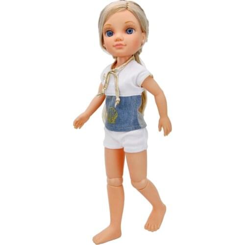 Handmade Summer Fashion Outfit Casual Daily Wear Shirt Floral Pattern Short Pants Pajamas Clothes for Nancy Doll Accessories Toy