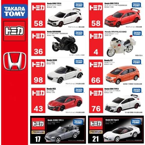 Takara Tomy TOMICA HONDA Series CR-V Fit S660 Civic TYPE R StepWagon NSX Super Cub N K-CAR RR VFR CR-Z Diecast Car Toy Model