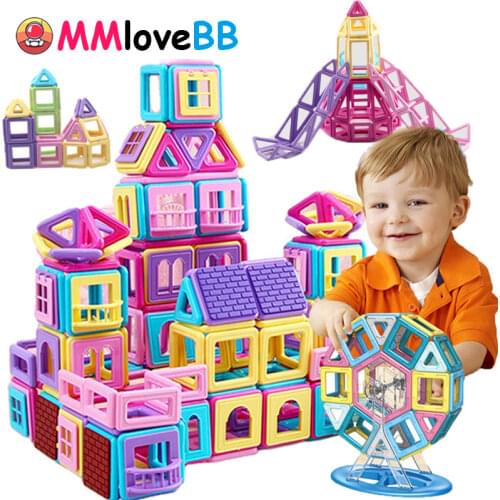 Magnetic Building Blocks Big Size Model Building Bricks Construction Magnet Blocks Designer Educational Toys for Children Gifts