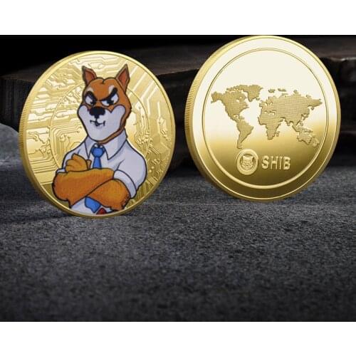 Shiba Inu Coin (SHIB) Souvenir Bitcoin Coin Collectible Art Collection Physical Commemorative Replica Coins Free Shipping