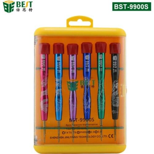 6Pc Precision Screwdriver Set 0.8 Pentalobe T4 T5 T6 PH000 2.0 Flatted Screwdrivers for Cellphone Watch Glasses Repair Tool Kits