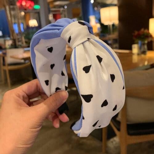 Cute Summer Fashion Chiffon Hairband For Women Girls Print Hair Hoop Sweet Handmade Headband Turban Boutique Hair Accessories