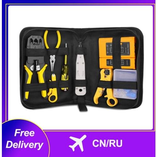 Crimping rj45 Network Repair Tool crimping pliers lan tester Portable Cable Tester Network Repair Tool Kit