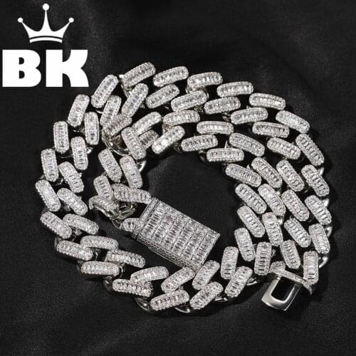 THE BLING KING T Square Buckle Zirconia Tennis Lovely Top Quality Hiphop Necklace Luxury Full Iced Out CZ Jewelry