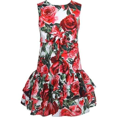 Flowers Girl Princess Dresses Enfants Vetements Fille Boutique Vestidos Infantil Summer Girls Party Dresses Vestido Menina