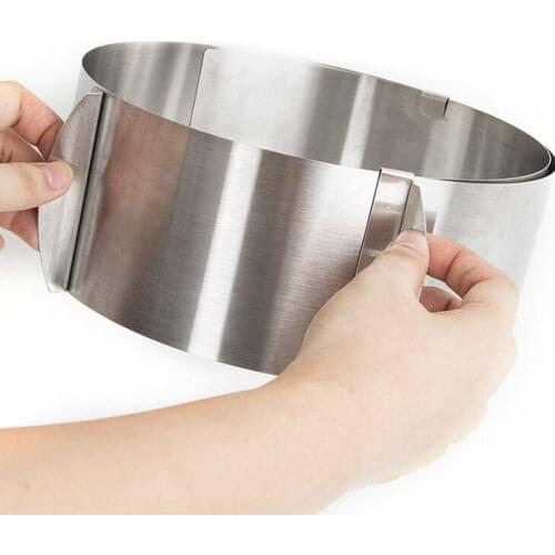 6-12 Inches Adjustable Cake Mold Ring Stainless Steel Round Mousse Dessert Baking Mould Kitchen Tool
