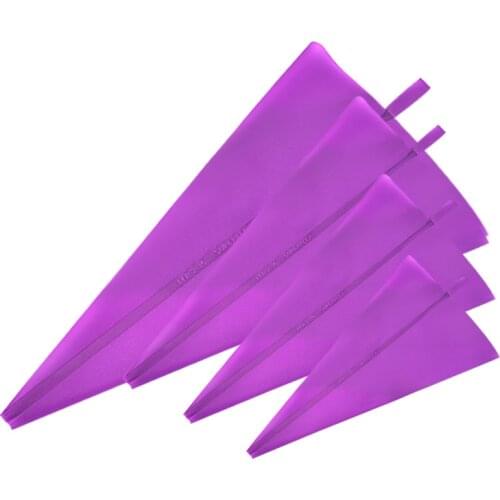 Purple Silicone TPU Piping Bag Reusable Icing Piping Cream Pastry Bag Cake Decorating Tool DIY Fondant Sugarcraft Hanging Bags