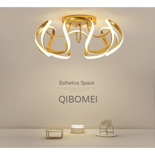 Modern LED Chandeliers Indoor Lights For Hall Living Study Room Bedroom Luster Lighting White/Black/Gold Color HOME Lamps