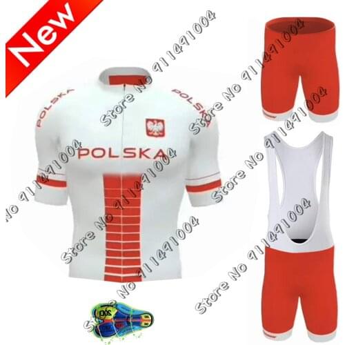 Team Poland 2021 Tour De New Pologne Cycling Jersey Summer Mens TDG Clothing Road Bike Shirt Bicycle Wear MTB Maillot Culotte
