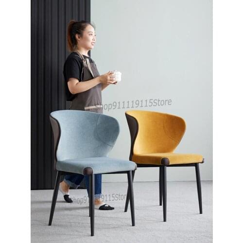 Modern Simple Family Hotel Restaurant Back Chair Dining Chair Make Up Light Luxury Chair Leisure Office Negotiation Office Chair