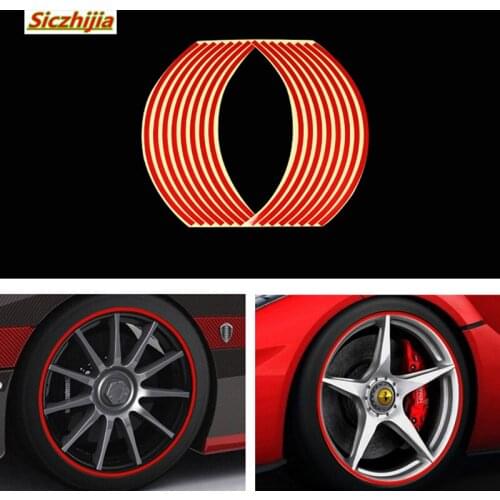 Car and motorcycle style rim stripe reflective sticker for Geely Vision SC7 MK CK Cross Gleagle SC7 Englon SC3 SC5 SC6 SC7
