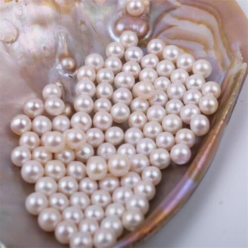 Loose Pearls Jewelry High Luster Zhuji Factory Natural Freshwater Pearl 10-11mm Half Hole Round Pearls for Pendant