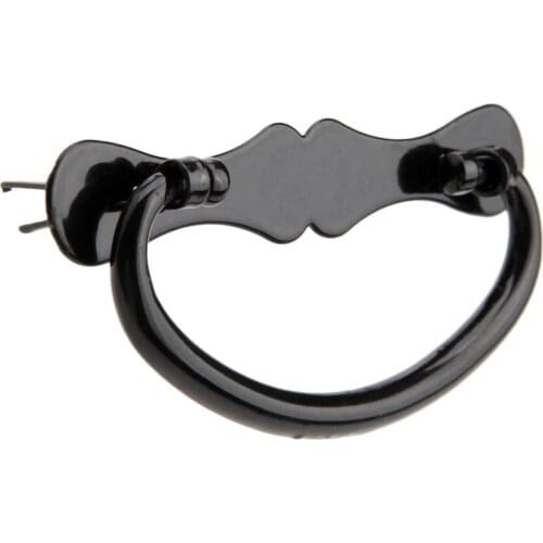 Iron Pull Handle Retro Black Drawer Cabinet Cupboard Jewelry box Knobs Metal Vintage kitchen Furniture Handles 67*30mm Gasket