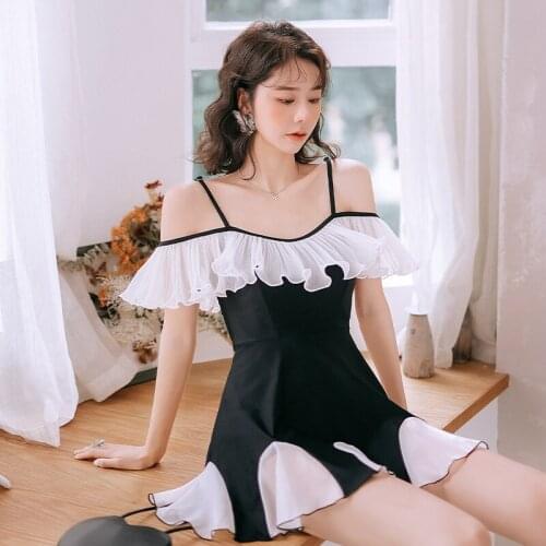 Womens Swimsuit One Piece Bodysuit Swimwear And Beachwear Big Size Korea New Skirt 2021 Print Polyester Sierra Surfer Plus