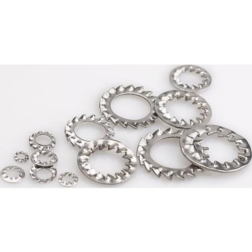 M3 M4 M5 M6 M8 M10 Galvanized Steel Internal / External Toothed Serrated Lock Washer Gasket Bright Zinc Plated Lock Washer