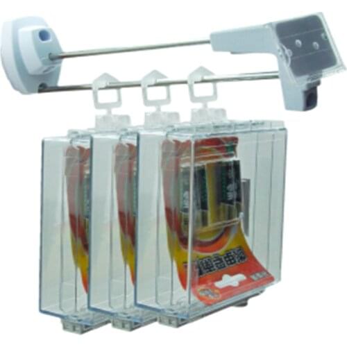 100 Pieces/Lot) New Type 18CM Length White Color Magnet Unlocking Easy Handle Secure Display Slat Wall Mounted Display Hook