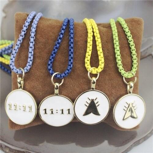 18inch 5pcs/lot New design color enamel chain necklace,white enamel pendant necklace,fashion plating enamel jewelry