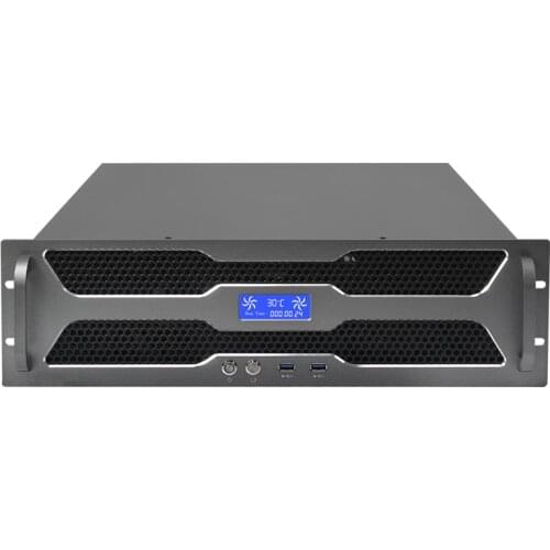 3U server chassis, personalized aluminum panel with temperature display, 2U redundant photoelectric horizontal industrial