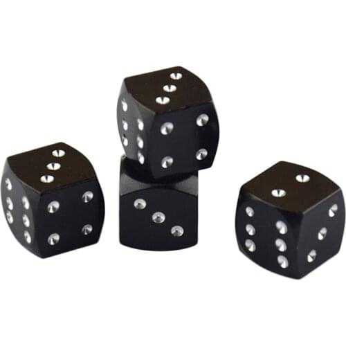 4pcs Automatic Car Bicycle Wheel Tire Valve Stems Cap Dice Dustproof Cover