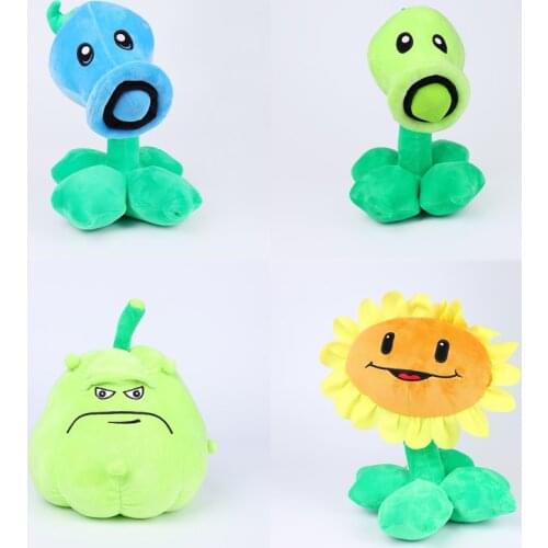 Big Size 30cm Plants vs Zombies Plush Stuffed Toys PVZ Peashooter Squash Sunflower Plush Soft Toy Doll for Children Kids Gifts