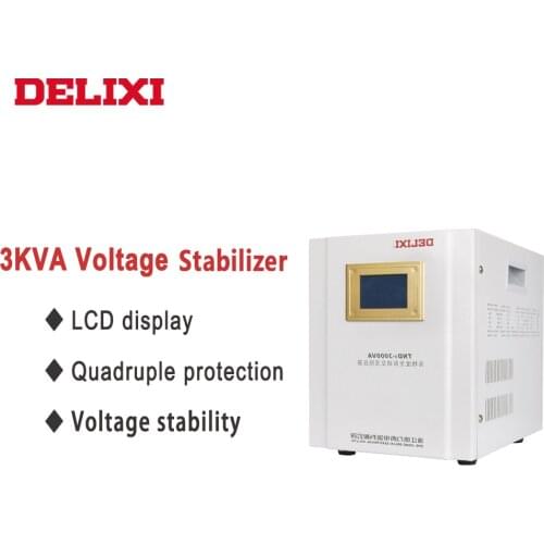 DELIXI Household Voltage Stabilizer 3000W Input Voltage 150V-250V high accuracy Automatic AC voltage regulator
