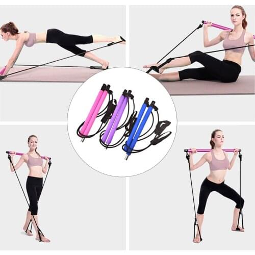 Yoga Resistance Bands Pilates Stick Bodybuilding Crossfit Gym Rubber Tube Elastic Bands Fitness Equipment Training Exercise