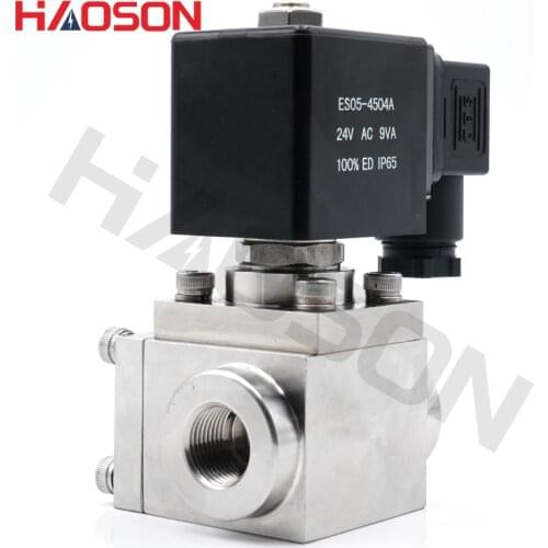304 Stainless Steel High Pressure Car Wash Solenoid Valve 0~300 Bar,Normally Closed Solenoid Valve 3/8"-1" NPT BSP 2 Way valve