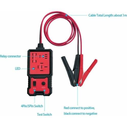 50LC 12V Electronic Automotive Relay Tester Universal For Cars Auto Battery Checker