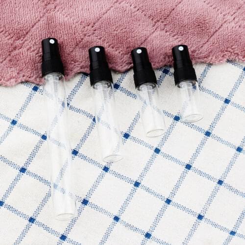 Perfume Bottle Spray Bottles Refillable Mini Bottles Portable Glass 1PC 2ml 3ml 5ml 10ml with Black Cap Empty Bottles