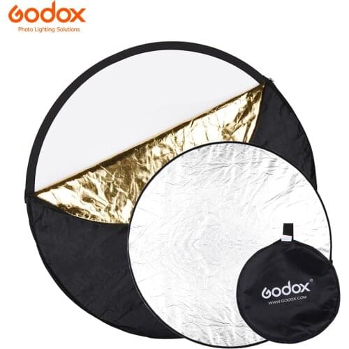 GODOX Portable 5 in 1 24" 60cm Collapsible Light Round Photography Reflector for Studio Multi Photo Disc