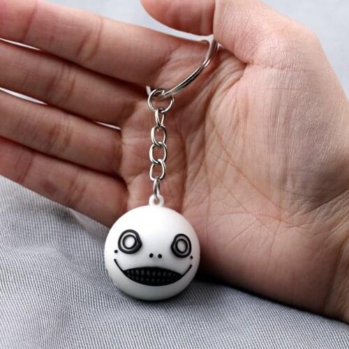 HOT Game Nier Automata Neil Machinery Era 2B Emir Emil Silica Gel Stereo Keychain Pendant