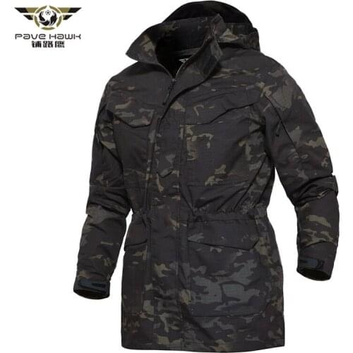 US Army Camouflage Military Jacket Coats Men Tactical Field Hood Jackets Autumn Many Pockets Waterproof Windbreaker Size S-3XL