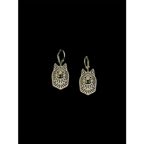 E New Trendy Finnish Spitz Drop Earrings Dog For Women Gift