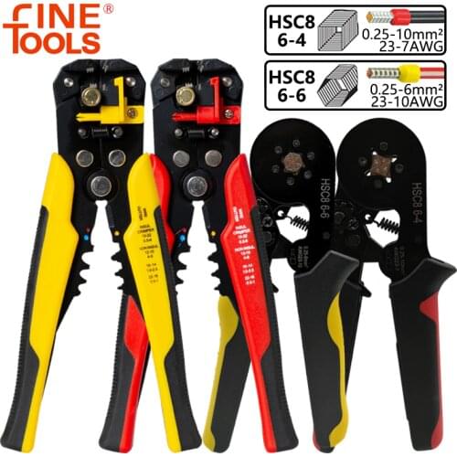 Stripping Crimping Pliers Kit 0.25-6mm² AWG23-10 Wire Cable Insulation Terminal Clamp Stripper Electrician Repair Hand Tools Set