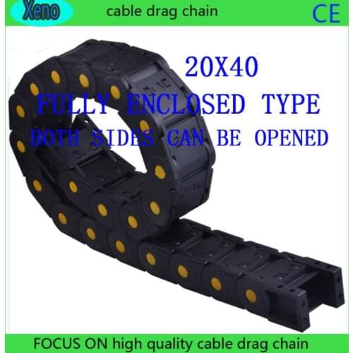 20x40 10Meters Fully Enclosed Type Reinforced Nylon Wire Carrier For CNC Route Machine