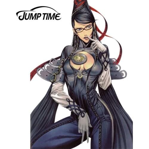 JumpTime 13cm x 8.9cm Sexy Car Sticker Bayonetta Render Anime JDM Window Decal 3D Car Styling Accessories