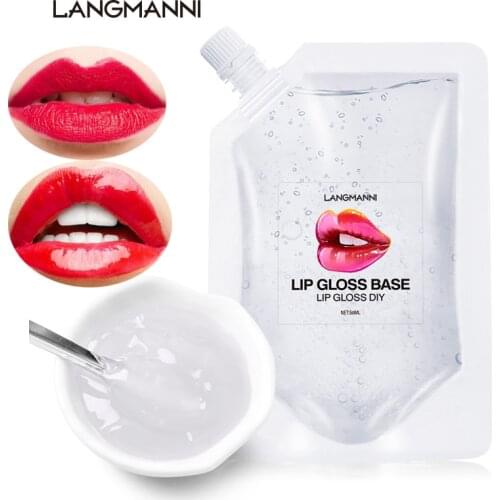 50ML Clear Lip Gloss Base Gel Lip Glaze Material Moisturizing Lip Base Oil DIY Lip Gloss Matte Waterproof Lasting Lip Glaze
