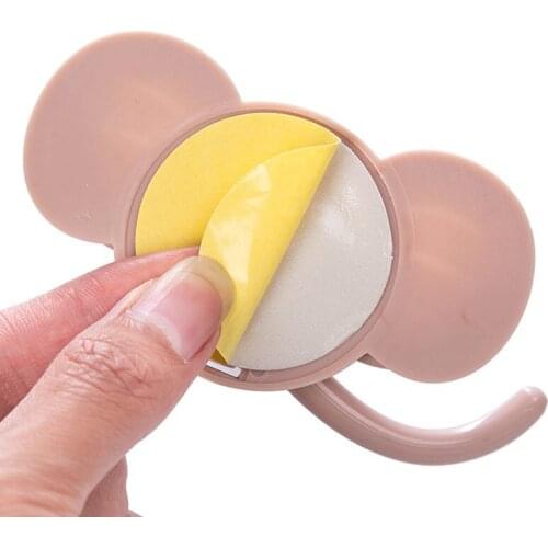 Three in a bag！1252 creative cute elephant wall hanging hook, nail free, door hook with strong adhesive traceless hook