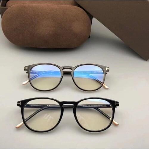 Top Qulity New Ultralight Acetate Glasses Men And Women Round Prescription Female Male Optical Eyewear TF5608