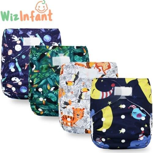 Wizinfant Big XL Pocket Diaper for Baby 2 Years and Older Suede Cloth Inner, Stay-dry, Size adjustable fits Waist 36-58cm