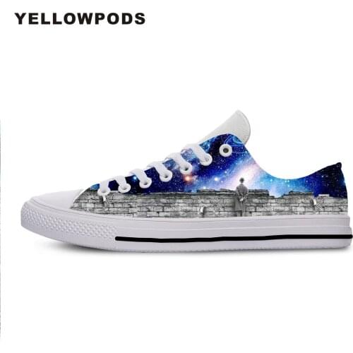 Womens Classic Canvas Shoes Mall Harajuku Wall Galaxy Hip Hopthe Beginning Is Near Custom Logo Image Printing Breathable Shoes
