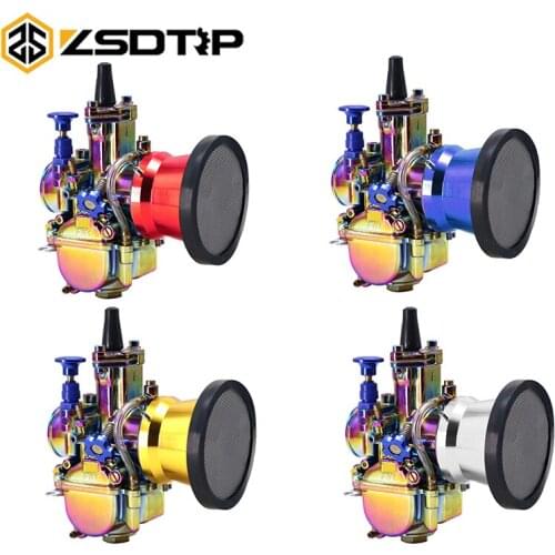 ZSDTRP Motorcycle Carburetor 21/24/26/28/30/32/34mm 2/4T Keihin PWK With wind Cup For Scooter Dirt Bike Moped ATV 90-400CC