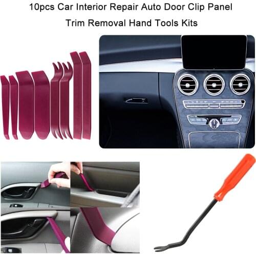 10pcs Auto Car Radio Panel Door Clip Panel Trim Dash Tools Kits Car Interior Pry Radio Tool Accessories Door Clip Repairing Set