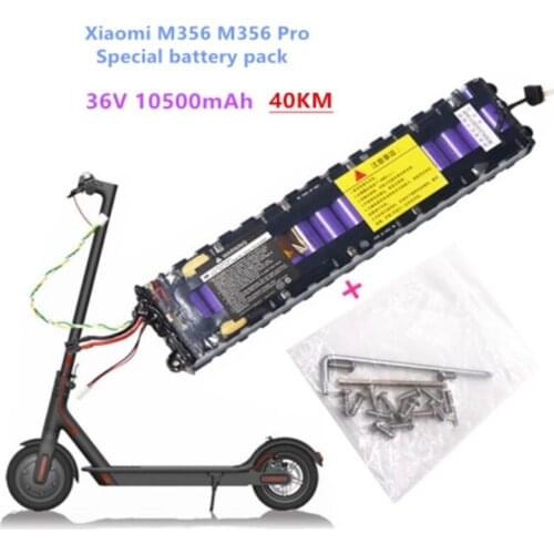 2020 New Original 36V 10.5Ah Battery for Xiaomi M356 M356 Pro Special Battery Pack 36V Li-ion Battery 10500mAh Riding 40km