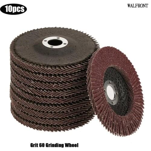 10 Pcs Grit 60 Grinding Sanding Disc Polishing Wheel Flap Disc 100*6*16 mm Wholesale