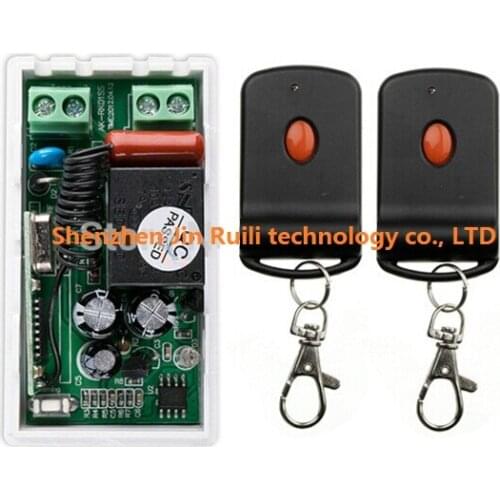 AC220V 1CH 10A RF Wireless Remote Control Switch System teleswitch 2 transmitter & 1 receiver relay Receiver Smart Home Switch