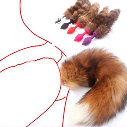 Fox Tail Anal Butt Toys Plush Metal Plug Sex Toys For Women Man Couple Gay BDSM Toy Cosplay Anal Tail Animal Tail Masturbation
