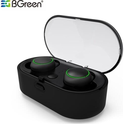 BGreen T02 TWS Bluetooth Earphones True Wireless Stereo Headset In Ear Earbuds Auto Connecting Ear Pieces