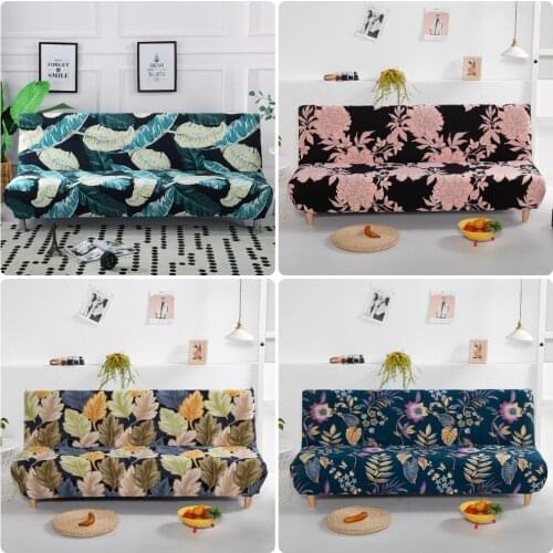 Floral Printed Folding Sofa Bed Cover Elastic Stretch All-inclusive Tight Wrap Seat Cover Without Armrest funda sofa Home Hotel