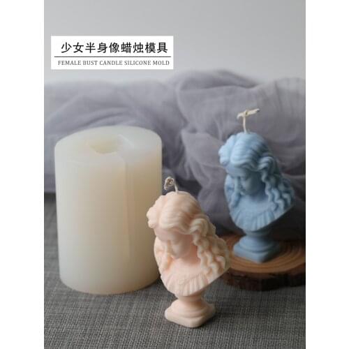 Girl Bust Candle Mold for Candle Making Home Decoration Aromatherapy Candle DIY Material